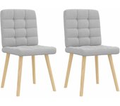 vidaXL Sillas de comedor 2 unidades en color Lino/Gris nube/Crema y más | cómodas modernas ergonómicas para comedor cocina salón hogar
