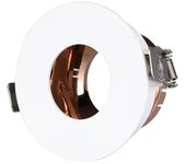 Aro de empotrar GU10 redondo Blanco+Oro rosado VT-873  VTAC