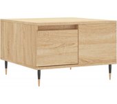 vidaXL Mesa de centro madera contrachapada 55x55x36,5 cm Blanco, Negro, Blanco brillante Mesita de Salón o Comedor o Auxiliar Mesa de Café Meuble Salón