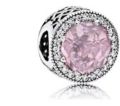NEW Europeans Pink Original Charms Love Potion Murano Glass Heart Dangle Bead Fit 925 Sterling Silver Bracelet DIY Women Jewelry