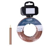 EDM Carrete Cablecillo Flexible 1,5mm Marrón Libre de halógenos 15m - EDM - 28412 Cablecillo Material Eléctrico Cable Eléctrico