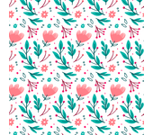 Papel Pintado Floral Rosa y verde