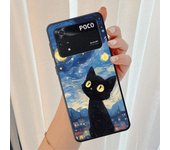 Van Gogh Art Cute Kitty Phone Case for Xiaomi Poco X3 NFC X5 F5 M3 M4 Pro 5G C40 M5 X4 GT C50 C51 F3 F1 F4 C61 Bumper Cover