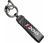 Car Carbon Fiber Style Keychain Microfiber Leather Key Chain For Peugeot 206 207 208 Car Accessories