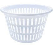 CABLEPELADO Cesta Ropa Redondo plástico, cesto lavandería, Canasta Colada, Cesta para la Colada de plástico, 46 cm diámetro superior x 29 cm alto, Plástico, Con asas, Blanco