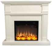 Mpc Caldera Chimenea Electrica Complete With Insertable Electrico 1500 W Efecto De Llama Super Realista y Marco De Madera De Mdf Blanco Creamy Sending to Distancia Includo