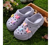 Casual Breathable Clogs With Cute Cartoon Charms For Girls, Slip-on Beach Slide, Anti Slip Garden Clog Shoes For Beaches