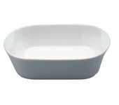 KitchenCraft Fuente de Cerámica para Cocinar al Horno, Apta para Microondas y Congelador, 21 x 19 cm - Blanco