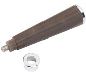 Mango de repuesto para filtro de café con rosca M10, mango de madera con base de acero y hebilla para máquina de café