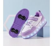 Roller Skate Shoes Kids Boys Girls Flashing Light 4 Wheel Roller Shoes Led Light Luminous Sneakers Outdoor Casual Shoes Children