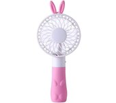 Ventilador portátil de mano recargable por USB de verano con base de ventilador de mesa, 1 pieza
