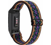 Elastic Strap Loop for Fitbit Charge 3/4 Band Nylon Watchbands Bracelets with Metal Adapters for Fitbit Charge 5/6 Smart Watch