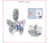 925 Silver Charms Fits Charm Pandora 925 Original Bracelet Womens Flower Butterfly Pendant Charm DIY Fine Jewelry Gifts Hot Sale