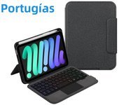 AJIUYU Magic Keyboard For iPad mini 6th Generation 8.3 inch mini6 TrackPad Smart Cover Case Backlit Touch Spanish Portuguese