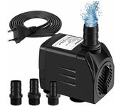 Mini Bomba de Agua Sumergible para Acuario 65W 3000l/h con 3 Boquillas