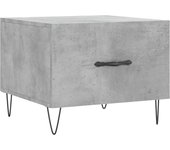 vidaXL Mesa de centro madera de ingeniería 50x50x40 cm Blanco, Negro, Blanco brillante Mesita de Salón o Comedor o Auxiliar Mesa de Café Meuble Salón
