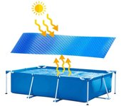 Bubble Cover - Cubierta solar rectangular para piscina | Cubierta protectora solar para piscina, calentador de estanque para jardín al aire libre | Película de aislamiento térmico para piscinas | 200 cm x 300 cm