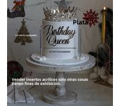 1/3/5 pcs Queen Princess Happy Birthday Acrylic Cake Topper Insert Queen Acrylic Cake Decoration Side Wedding Party Ornaments