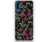 Funda compatible con Samsung Galaxy A50 - tatoo flores efecto bordado