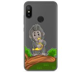 Tumundosmartphone Funda Gel Transparente para Xiaomi Redmi 6 Pro / Mi A2 Lite diseño Mono Dibujos
