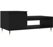 vidaXL Mesa de centro madera contrachapada 100x50x45 cm Blanco, Negro, Blanco brillante Mesita de Salón o Comedor o Auxiliar Mesa de Café Meuble Salón