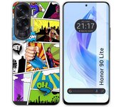Funda Silicona para Huawei Honor 90 Lite 5G diseño Comic Dibujos