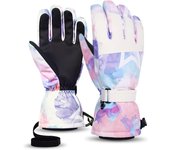 Guantes de invierno para hombre y mujer, cálidos, impermeables, para esquí, 5 capas, con pantalla táctil, para nieve, para clima frío