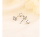 New Fashion Tibetan Piercing Stud Crystal Ear Studs Helix Cartilage Earring for Women Gold Color Girls Piercing Jewelry Gift