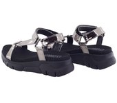 Sandalia Escoolers Margot Piel Class Combi Negra