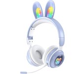 Auriculares Bluetooth para Niños, Plegables Auriculares Inalámbricos para Niña e Luces LED, con Limitador de Volumen de para la Escuela/Viajes