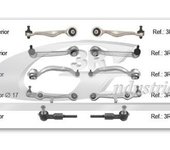 3RG INDUSTRIAL - Kit Brazos Suspension Delantero Izquierdo & Derecho - OEM 8E0407693AG - Piezas para Coche Recambios Motor y Otras Partes de Vehículo - Compatible con los distintos Modelos de Coche.