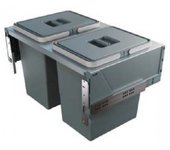 CUBO BASURA BLOCK 2.0 M600 2X18L. ANTRAC  ALTURA REDUCIDA.