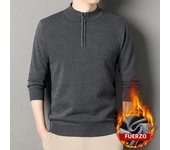 Autumn Winter Men's Sweatshirt Warm Pullover Solid Color Half Zipper Casual Sweater Fleece Long Sleeve Men's Sweatshirts Top
