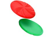 Nobleza - Frisbee Perros, 2 unidad Perros interactivos Frisbee, Juguete de Disco Volador para Perro, Se Utiliza para Ejercitar Deportes al Aire Libre para Perros Rojo & Verde