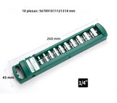 Hex Socket Wrench Head Set For Ratchet 1/4 3/8 1/2 Short Long Socket Deep Nut Driver Sleeve Spanner End Ratchet Tool With Holder