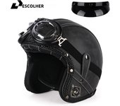 DOT Approved Vintage Motorcycle Helmet 3/4 Open Helmet Scooter Capacetes Motorcycle Equipment