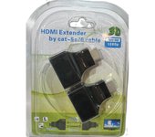 2 piezas de Extensor HDMI a puerto RJ45 por Cable de Red Cat 5E / 6 1080p 4k Diseñado en España