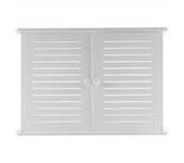 Wireless Wifi Router Storage Boxes Wooden Box Cable Power Plus Wire Bracket Wall Hanging Plug Board Shelf -Double Door