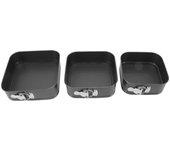 Molde para tartas con base desmontable, cuadrado, evita que se pegue, molde para tarta de queso a prueba de fugas, para pizza, pan, 22/24/26