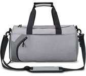Bolsa de deporte con compartimento para zapatos y bolsos impermeables, ideal para viajes de fin de Semana o para entrenamiento deportivo, color gris.