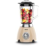 BATIDORA VASO RETRO SOGO BAT-SS-5565 500W 1,5L JARRA CRISTAL BEIGE