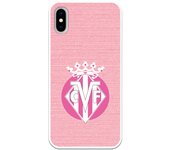 Funda original compatible con iPhone X | Villarreal rosa | TPU MATE