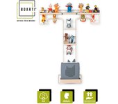 Letra T de madera estantería infantil Toniebox figuras estantería de pared Tonies caja de música Letra T de madera estantería infantil Toniebox figuras estantería de pared Tonies caja de música