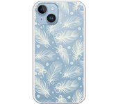 Funda original compatible con Iphone 14 Pluscon diseño de Patron plumas blancas