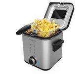 Cecotec 3102 CleanFry Advance 1500 Inox. Freidora Eléctrica de aceite de 900 W Capacidad 1 5 L Acero Inoxidable Filtro OilClean Cubeta Extraible Tapa con Ventana.