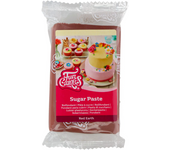 Funcakes Fondant Rojo Tierra 250g - Ideal para Decorar Tartas, Cupcakes y Galletas
