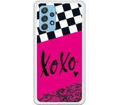 Funda compatible con Samsung Galaxy A72 - Diseño Xoxo fondo rosa