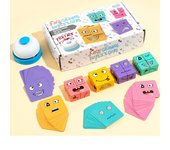 Face Expression Change Shape Matching Game Wooden Montessori Toy Children Early Educational Montessori Sensory Baby Toys