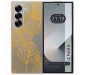 Tumundosmartphone Funda Carcasa Dura Transparente para Samsung Galaxy Z Fold 6 5G diseño Hojas Dibujos