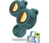 Mini ventilador eléctrico portátil, silencioso y sin aspas, con clip para camisas y ropa. Ventilador personal Whirlwind de 3 velocidades, recargable por USB-C, con clip de resorte para refrescarte con las manos libres en exteriores y la oficina (Verd